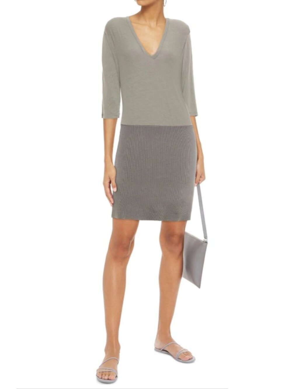 NWT James Perse Mixed Media Dress